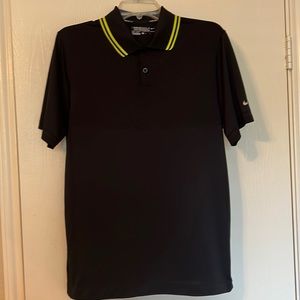 Black and Green Nike Golf Tour Performance Dri-Fit Short-sleeved Men’s P…
